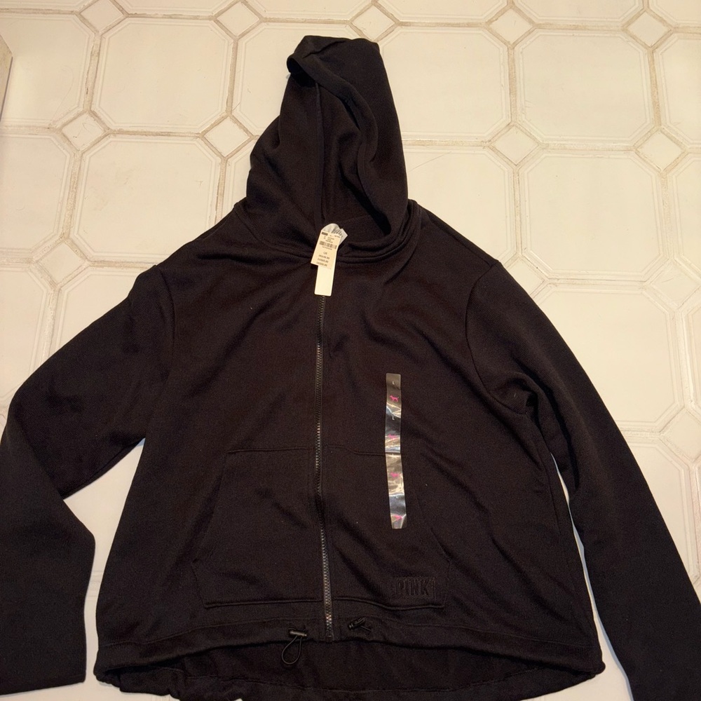 PINK Victoria's Secret Black Women's Hoodie Jacket